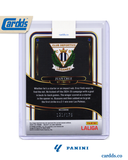 Juan Cruz Limited /179 Pink Panini Select La Liga 2024/2025 CD Leganés