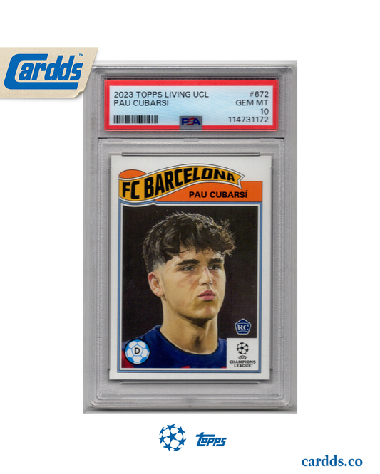 Pau Cubarsí PSA10 Topps Living UCL FC Barcelona