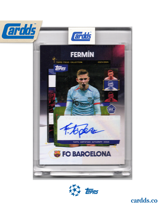 Fermín López AUTO Rookie Topps Focus FCB 2023/2024 FC Barcelona
