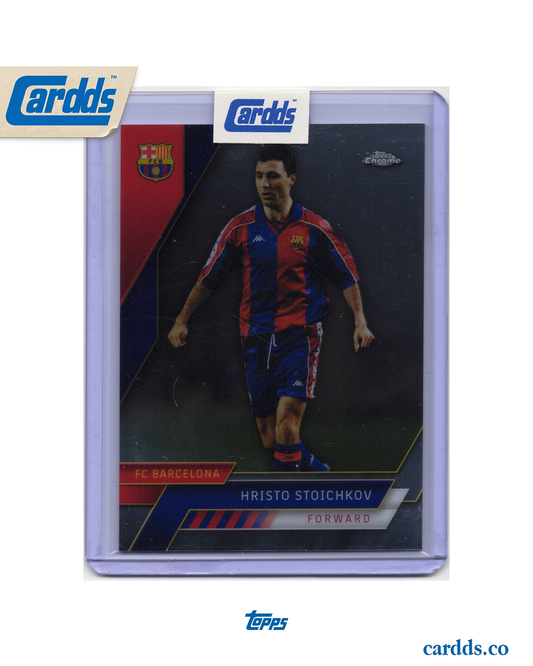 Hristo Stoichkov Action Silver Topps Chrome FC Barcelona 2023/2024